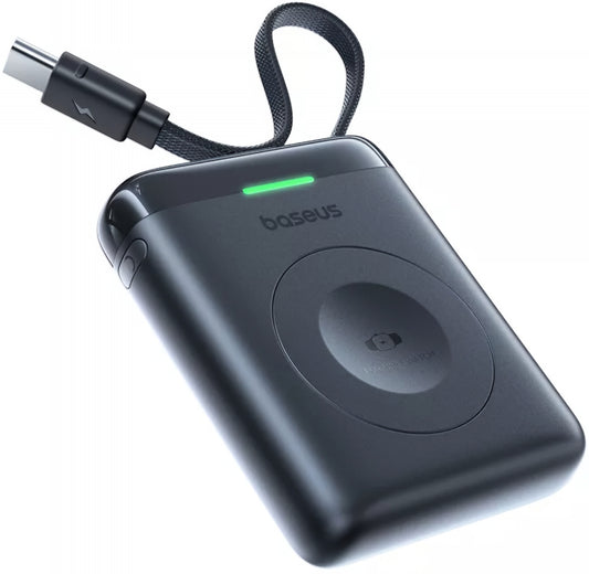 Trådlös Extern Batteri Baseus EnerFill FW11 för Apple Watch Series, 1640mAh, 5W, 1 x QI, Svart E0205301