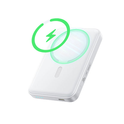 Trådlös Extern Batteri Baseus EnerFill FM11, 10000mAh, 30W, PD + FQI, 1 x QI - 1 x USB-C, Vit