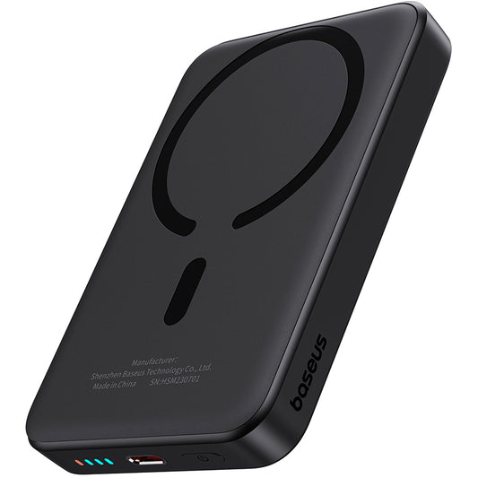 Extern batteri Wireless Baseus Magnetic Mini, 10000mAh, 20W, PD + FQI, 1 x QI - 1 x USB-C, Svart P10059001113-00