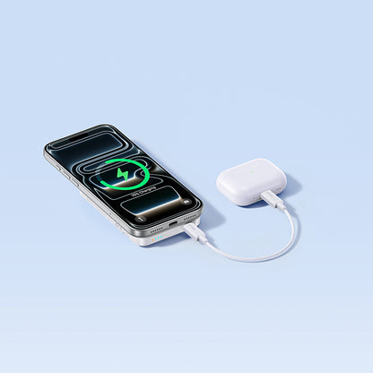 Trådlös Extern Batteri Baseus EnerFill FM11, 10000mAh, 30W, PD + FQI, 1 x QI - 1 x USB-C, Vit
