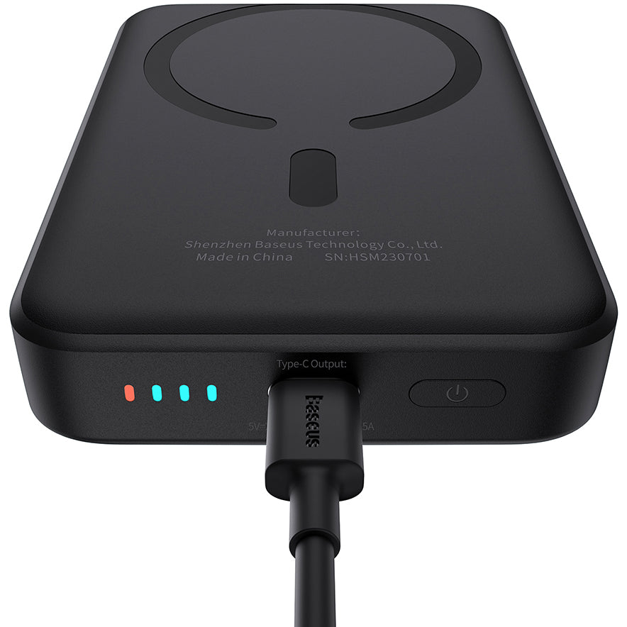 Extern batteri Wireless Baseus Magnetic Mini, 10000mAh, 20W, PD + FQI, 1 x QI - 1 x USB-C, Svart P10059001113-00