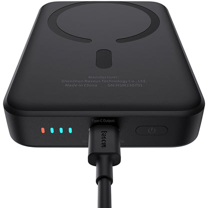 Extern batteri Wireless Baseus Magnetic Mini, 10000mAh, 20W, PD + FQI, 1 x QI - 1 x USB-C, Svart P10059001113-00