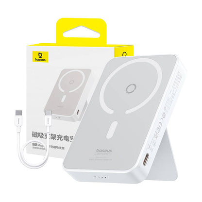 Extern batteri Wireless Baseus MagPro PPCXZ05, 5000mAh, 20W, PD + FQI, 1 x QI - 1 x USB-C, Vit P10064101223-00