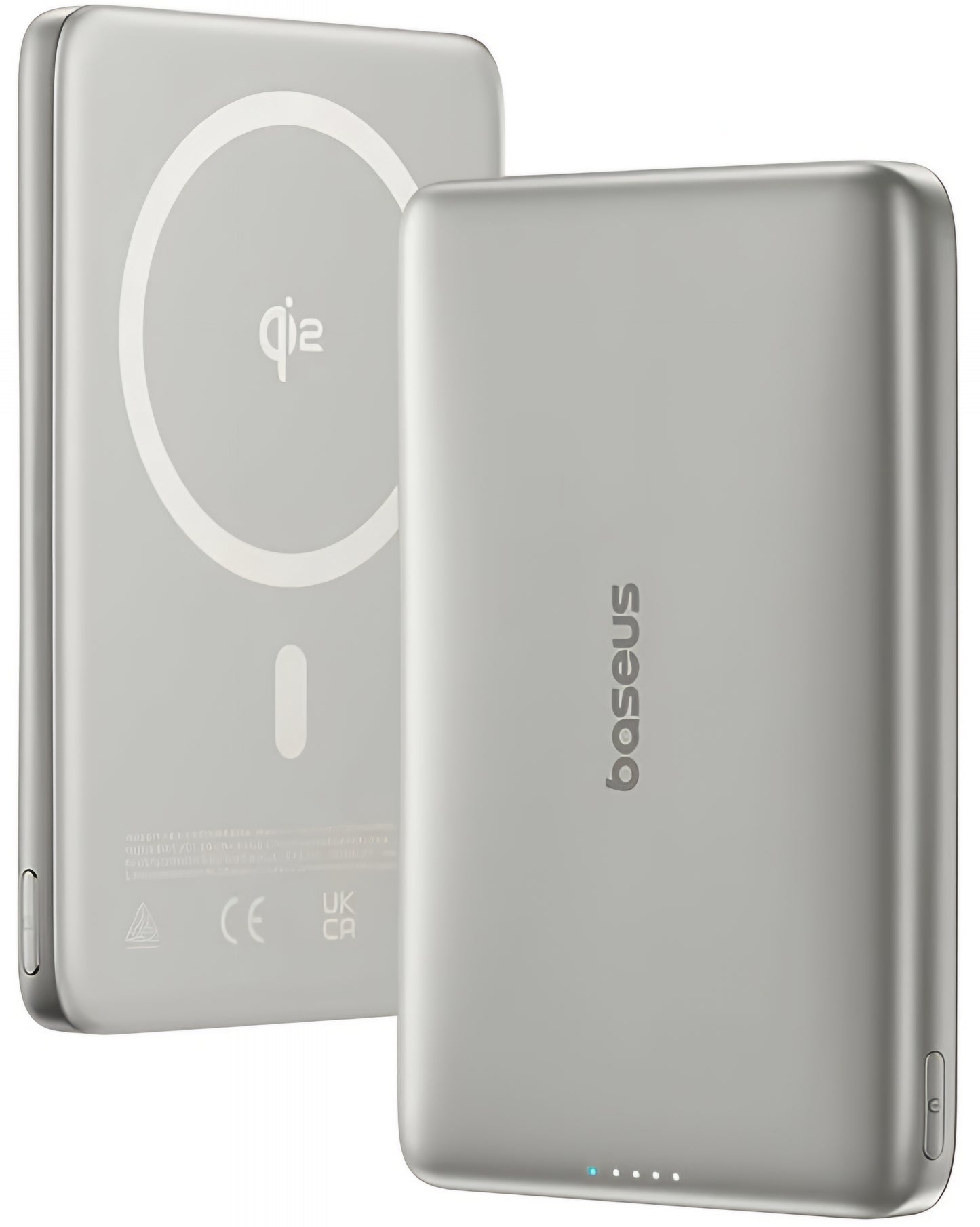 Baseus PicoGo AM41 Wireless External Battery, 10000mAh, 27W, PD + FQI, 1 x QI - 1 x USB-C, Beige E0027203