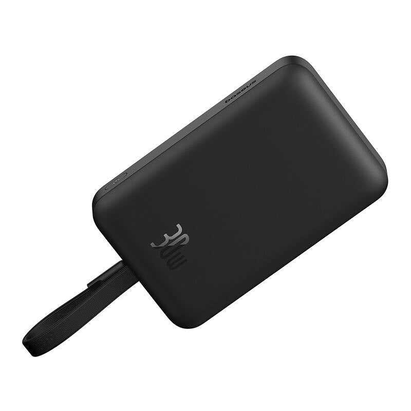 Extern trådlös batteri Baseus Magnetic Mini, 10000mAh, 30W, PD + FQI, 1 x QI - 2 x USB-C, Svart P1002210B113-00