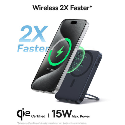 Extern batteri Wireless Baseus PicoGo, 5000mAh, 20W, PD + FQI, 1 x QI - 1 x USB-C, Svart P10076802123-00