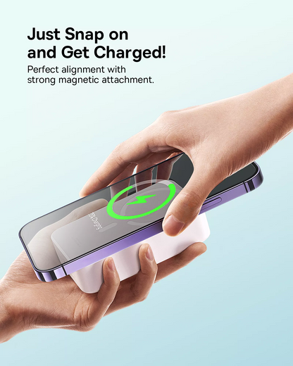 Trådlös Extern Batteri Baseus EnerFill FM41 Mini, 20000mAh, 20W, PD + FQI, 1 x QI - 1 x USB-C, Vit E0027U01