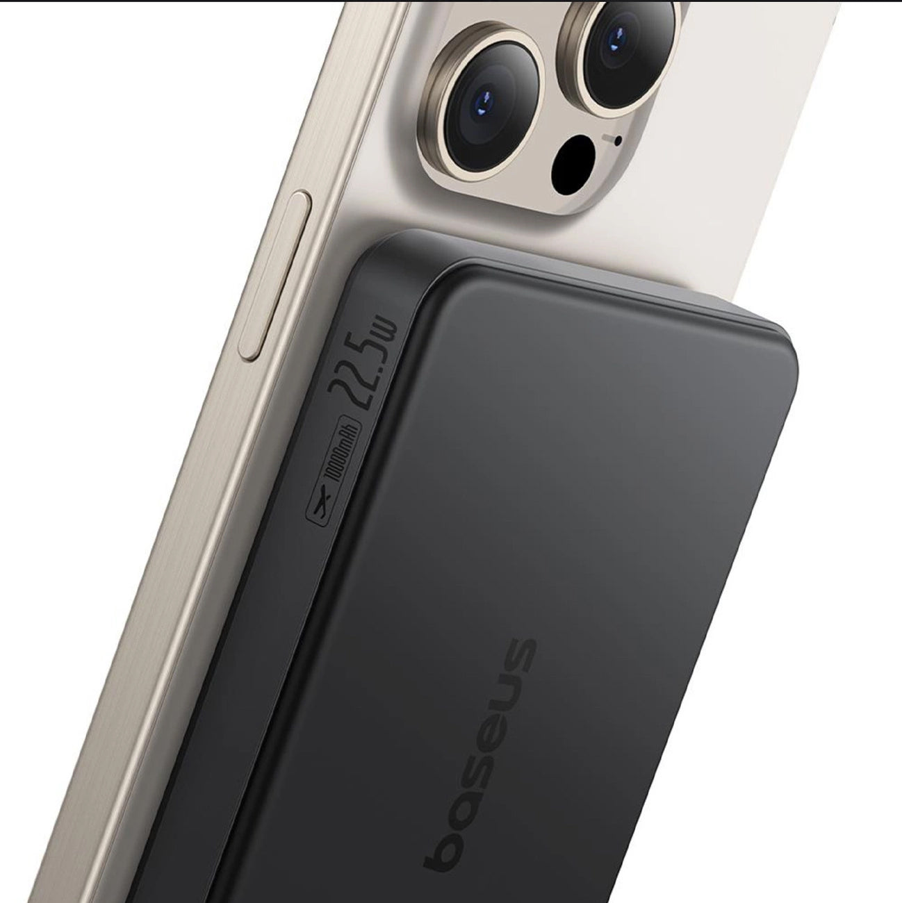 External Wireless Battery Baseus Airpow2 Qi2, 10000mAh, 22.5W, QC + PD + FQI, 1 x QI - 1 x USB-A - 1 x USB-C, Black P10080000123-00