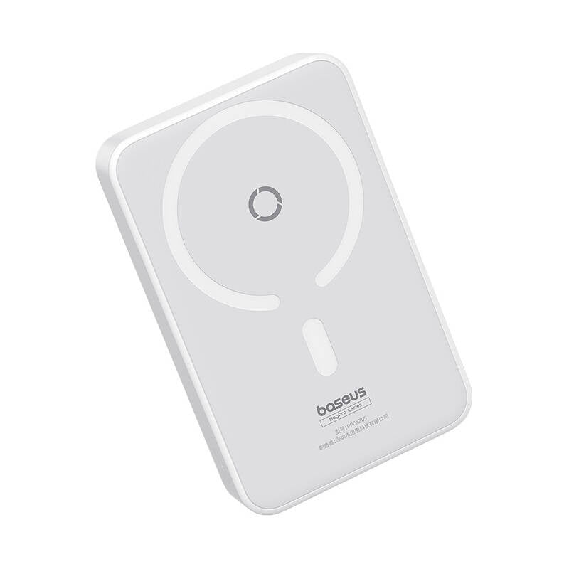 Extern batteri Wireless Baseus MagPro PPCXZ05, 5000mAh, 20W, PD + FQI, 1 x QI - 1 x USB-C, Vit P10064101223-00