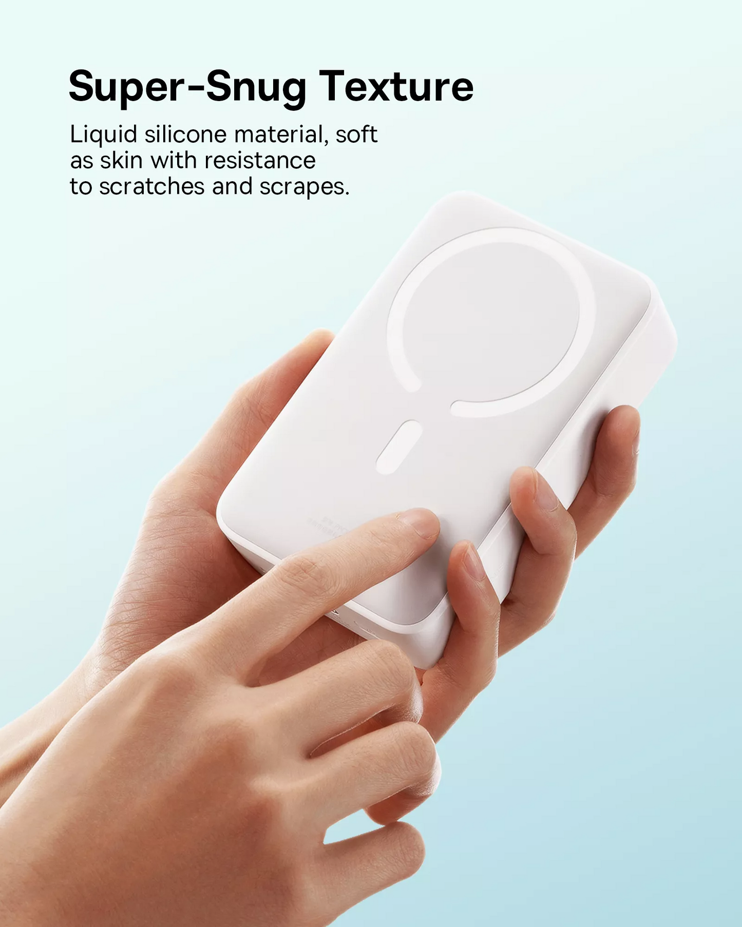 Trådlös Extern Batteri Baseus EnerFill FM41 Mini, 20000mAh, 20W, PD + FQI, 1 x QI - 1 x USB-C, Vit E0027U01