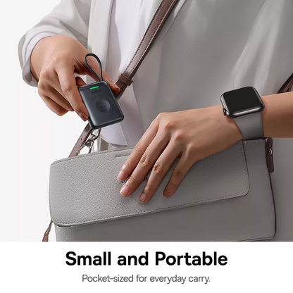 Trådlös Extern Batteri Baseus EnerFill FW11 för Apple Watch Series, 1640mAh, 5W, 1 x QI, Svart E0205301