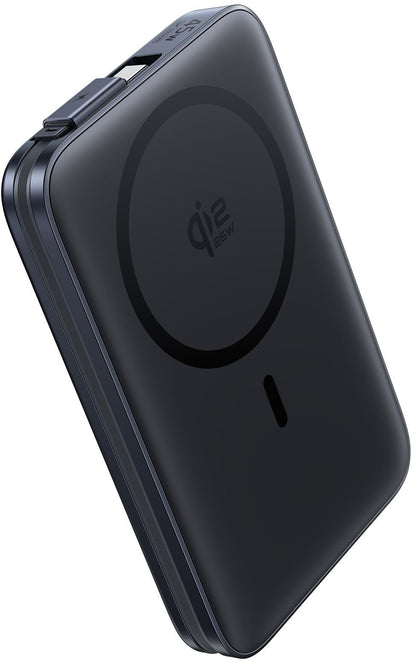 Trådlös Extern Batteri Baseus PicoGo AM61, 10000mAh, 45W, PD + FQI, 1 x QI - 2 x USB-C, Svart E0028V00