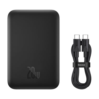 Extern batteri Wireless Baseus Mini Air, 6000mAh, 20W, PD + FQI, 1 x QI - 1 x USB-C, Svart P10059002113-00