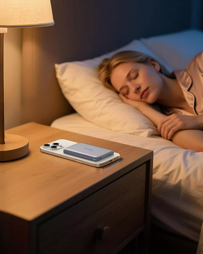 Extern batteri Wireless Baseus PicoGo AM41, 10000mAh, 27W, PD + FQI, 1 x QI - 1 x USB-C, Grå E0027200