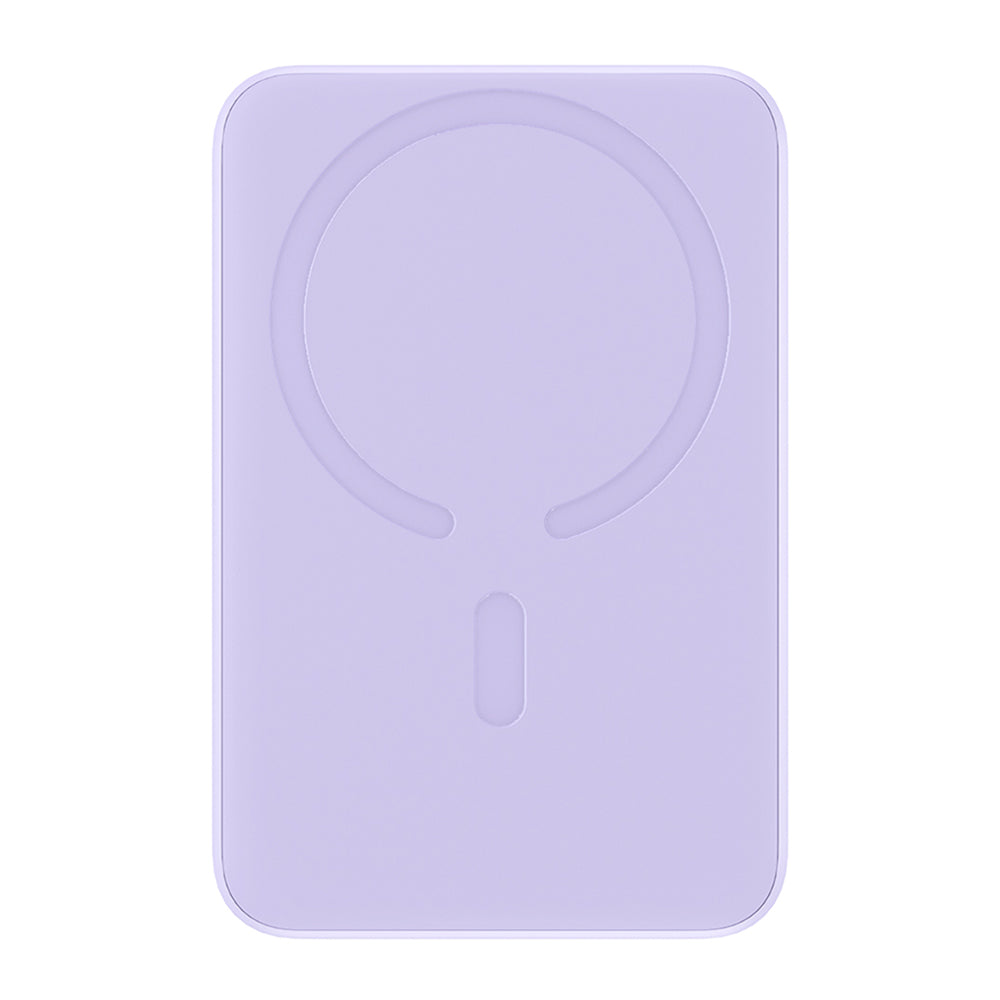 Extern batteri Wireless Baseus Magnetic Mini, 10000mAh, 20W, PD + FQI, 1 x QI - 1 x USB-C, Lila PPCX110105