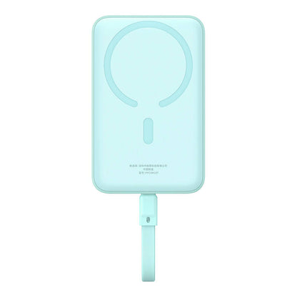 Extern batteri Wireless Baseus Magnetic Mini, 10000mAh, 30W, PD + FQI, 1 x Lightning - 1 x QI - 1 x USB-C, Blå P1002210B333-00