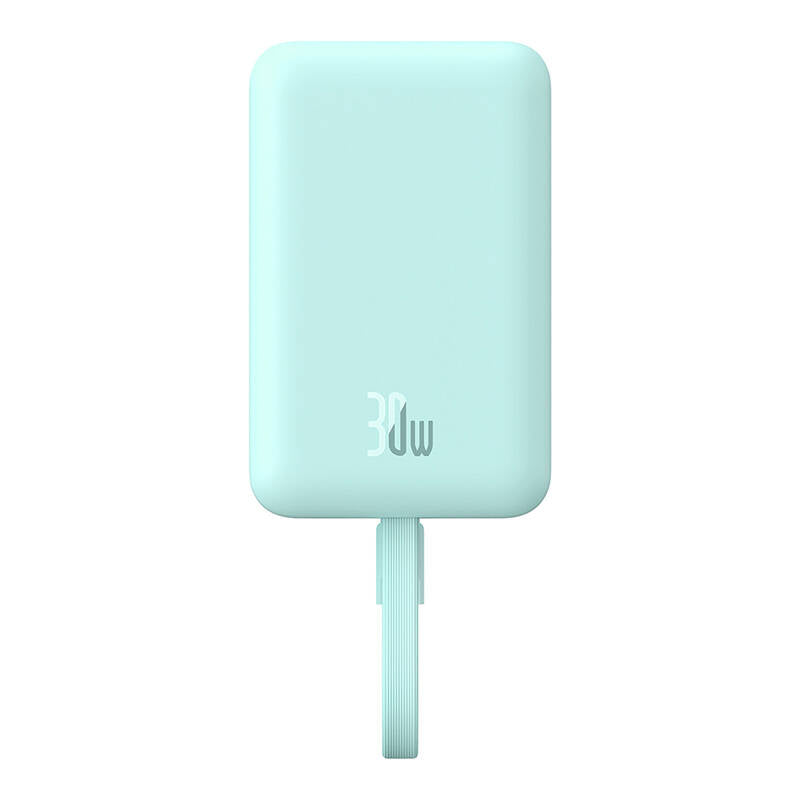 Extern batteri Wireless Baseus Magnetic Mini, 10000mAh, 30W, PD + FQI, 1 x Lightning - 1 x QI - 1 x USB-C, Blå P1002210B333-00