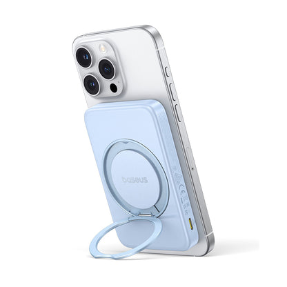 Extern trådlös batteri Baseus PicoGo, 5000mAh, 20W, PD + FQI, 1 x QI - 1 x USB-C, Blå P10076800313-00