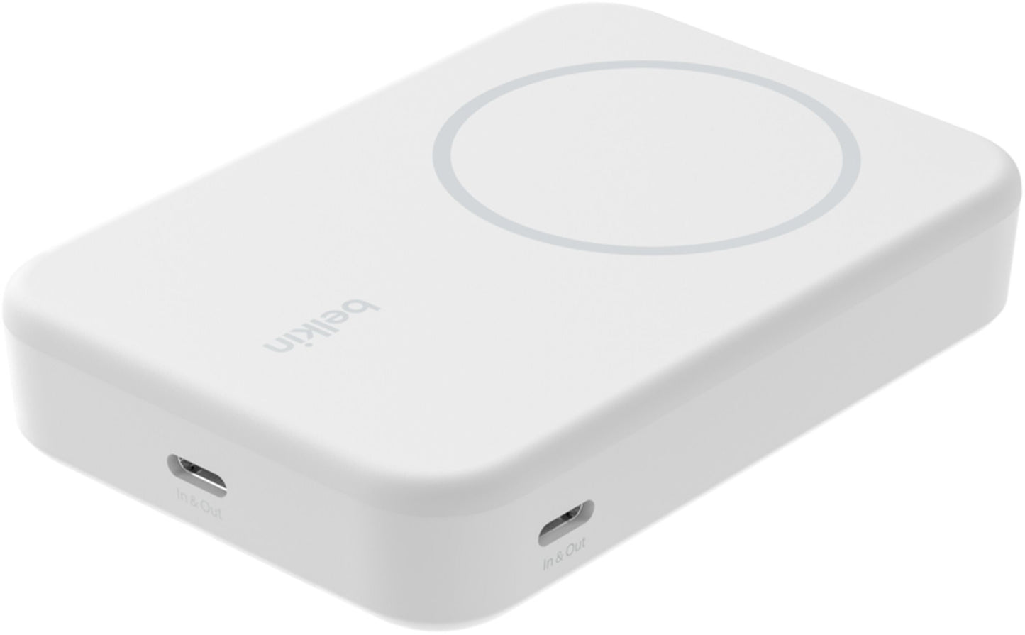 Trådlös Extern Batteri Belkin BoostCharge Pro med Stöd, 10000mAh, 15W, FQI, 1 x QI - 1 x USB-C, Vit BPD008btWH