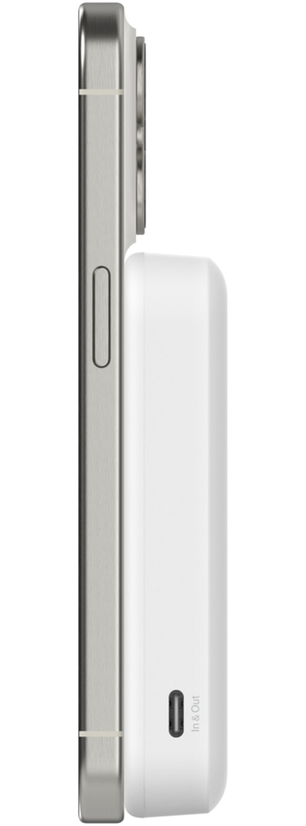 Belkin BoostCharge Pro trådlös powerbank med ställ, 8000mAh, 15W, FQI, 1 x QI - 1 x USB-C, Vit BPD007btWH