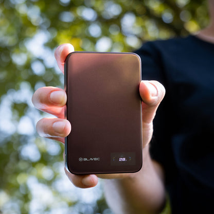 Blavec BJ-04 Slim trådlös powerbank, 10 000 mAh, 22,5 W, PD + FQI, 1 x QI – 1 x USB-C, lila