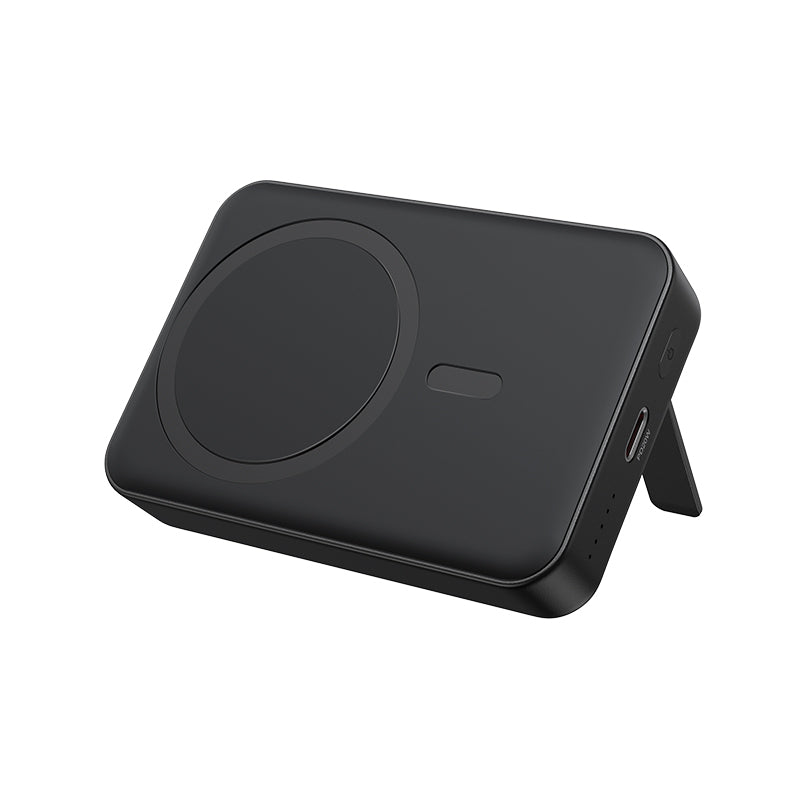 Trådlös Extern Batteri BWOO BO-P59, 10000mAh, 20W, PD + FQI, 1 x QI - 1 x USB-C, Svart