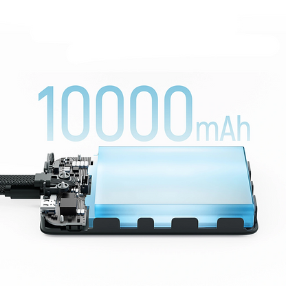 Trådlös Extern Batteri Cuktech CP132ML, 10000mAh, 22,5W, PD + QI, 2 x USB-C, Vit
