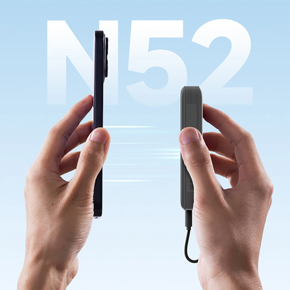 Trådlös Extern Batteri Cuktech CP132ML, 10000mAh, 22,5W, PD + QI, 2 x USB-C, Vit