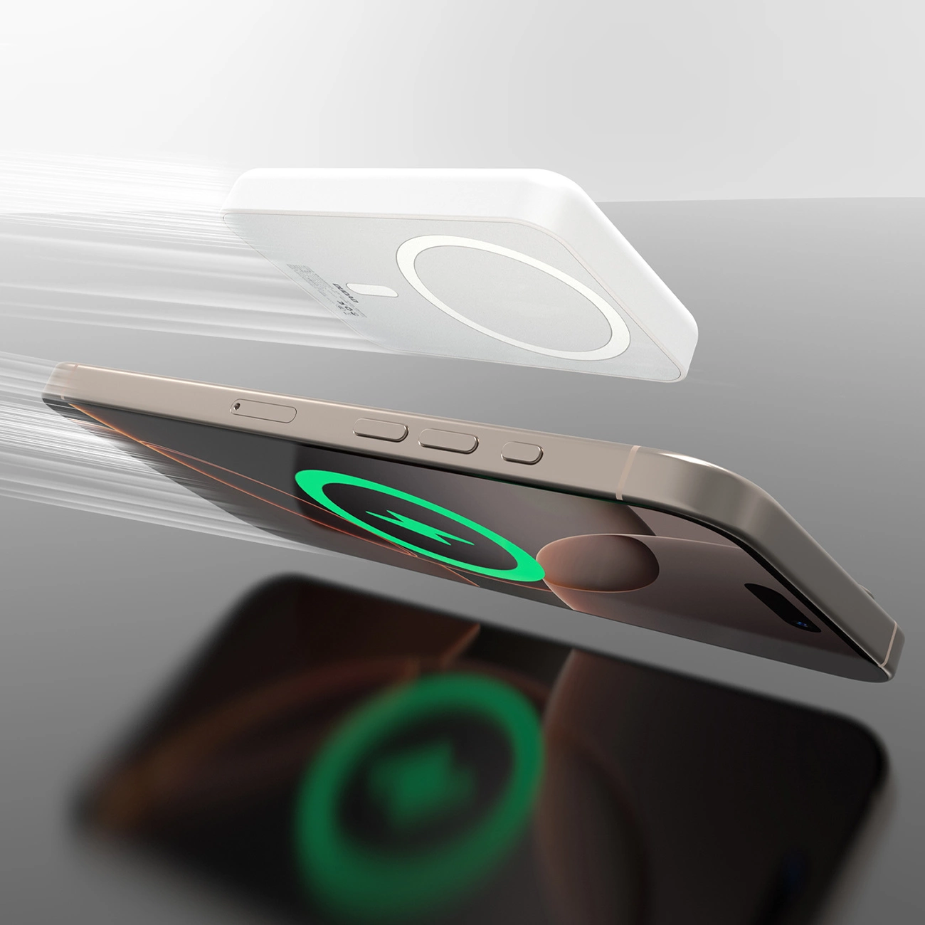 Extern batteri Wireless Dudao K26s, 5000mAh, 20W, PD + FQI, 1 x QI - 1 x USB-C, Vit