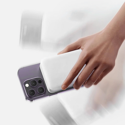 Extern batteri Wireless Dudao K26s, 5000mAh, 20W, PD + FQI, 1 x QI - 1 x USB-C, Vit