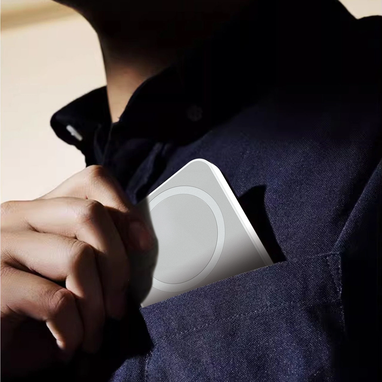 Extern batteri Wireless Dudao K26s, 5000mAh, 20W, PD + FQI, 1 x QI - 1 x USB-C, Vit