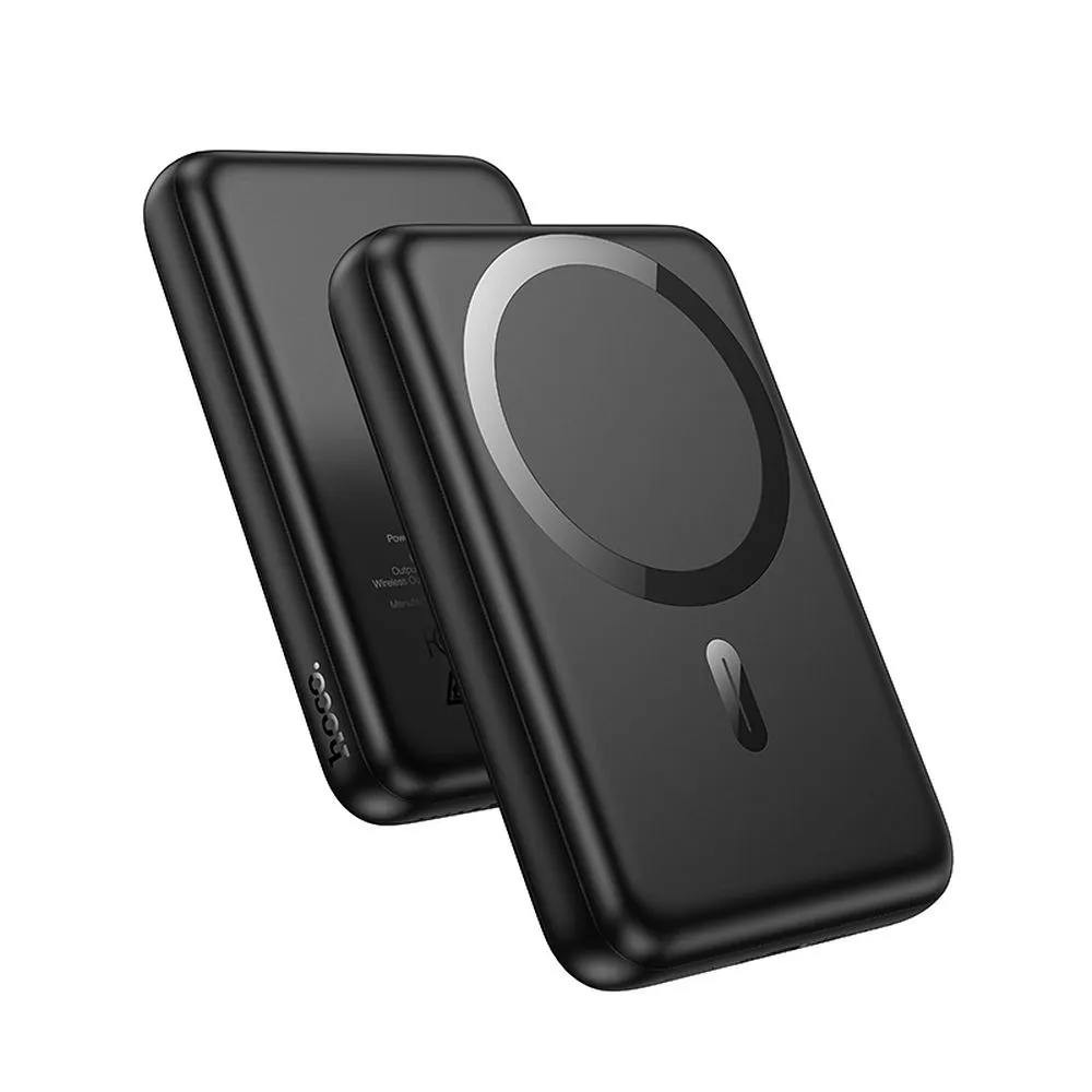 Extern trådlös batteri HOCO J141, 10000mAh, 20W, PD + FQI, 1 x QI - 1 x USB-C, Svart