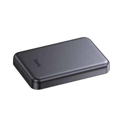 Trådlös Extern Batteri HOCO J160, 5000mAh, 10W, 1 x QI - 1 x USB-C, Grå