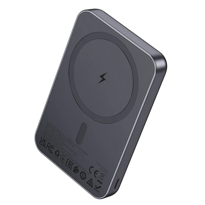 Trådlös Extern Batteri HOCO J160, 5000mAh, 10W, 1 x QI - 1 x USB-C, Grå