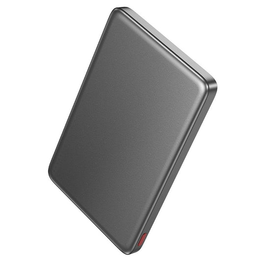 Trådlös Extern Batteri HOCO Q26, 5000mAh, 20W, PD + FQI, 1 x QI - 1 x USB-C, Grå
