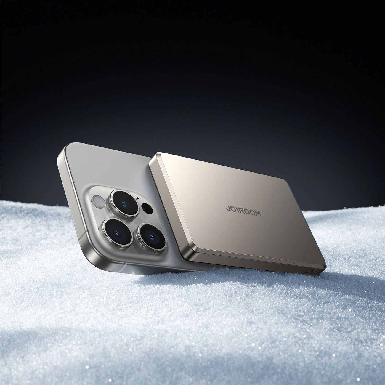 Joyroom JR-PBM08 Pro trådlös powerbank, 10000mAh, 22,5W, PD + FQI, 1 x QI - 2 x USB-C, beige