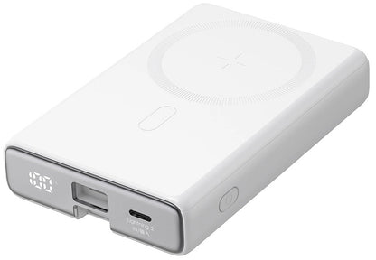 Trådlös Extern Batteri Joyroom JR-PBM01, 10000mAh, 20W, QC + PD + FQI, 1 x Lightning - 1 x QI - 1 x USB-C, Vit