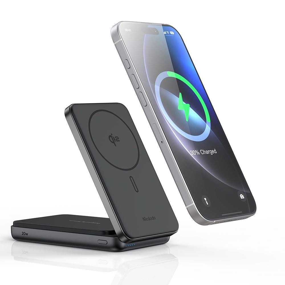 Trådlös Extern Batteri McDodo MC-6310 2in1, 10000mAh, 20W, PD + FQI, 1 x USB-C, Svart