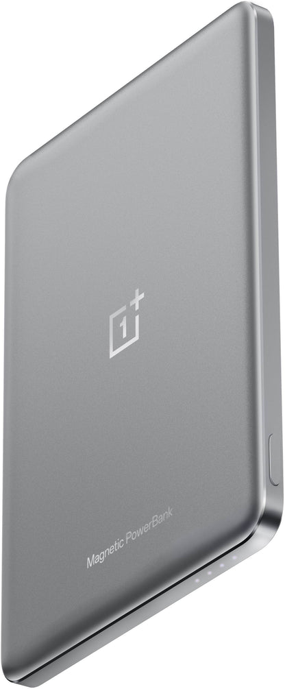 Externt trådlöst batteri OnePlus Slim Magnetic, 5000mAh, 10W, FQI, 1 x USB-C, Grå 5411100015