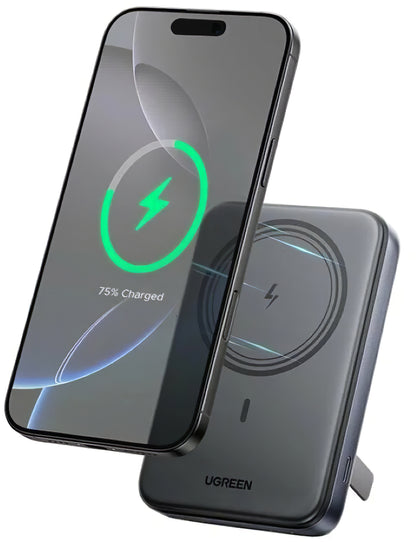 Extern trådlös batteri UGREEN PB562, 10000mAh, 20W, PD + FQI, 1 x QI - 1 x USB-C, Svart