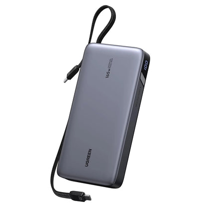Extern batteri UGREEN PB726 (55995B), 25000mAh, 165W, QC + PD, 1 x USB-A - 3 x USB-C, Grå