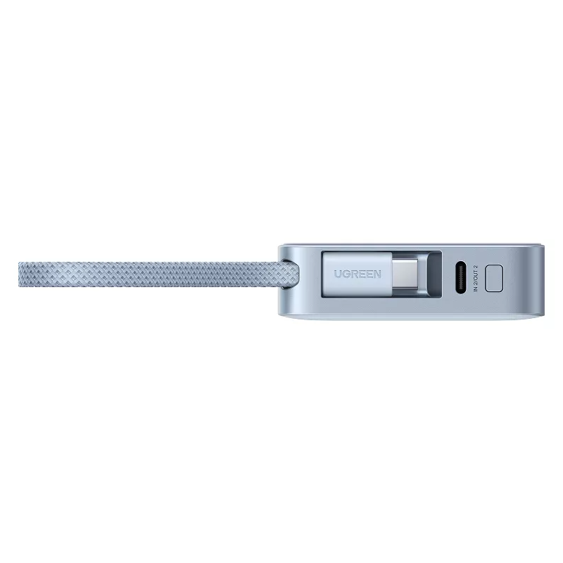 Trådlös Extern Batteri UGREEN MagFlow PB773 (65958), 10000mAh, 25W, PD + FQI, 1 x QI - 2 x USB-C, Blå