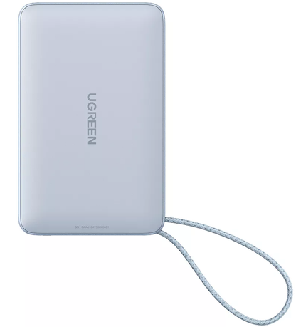 Trådlös Extern Batteri UGREEN MagFlow PB773 (65958), 10000mAh, 25W, PD + FQI, 1 x QI - 2 x USB-C, Blå