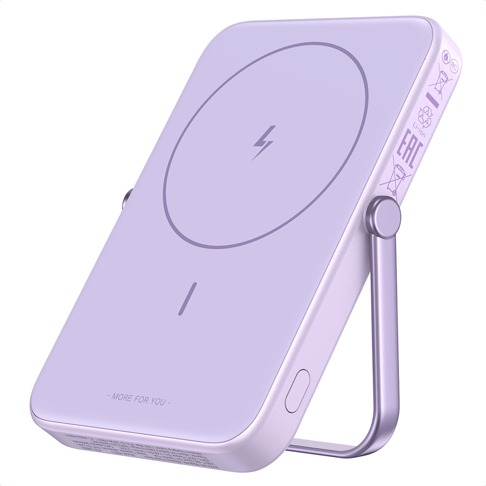 Extern batteri UGREEN PB571 Uno, 5000mAh, 20W, PD + FQI, 1 x QI - 1 x USB-C, Lila