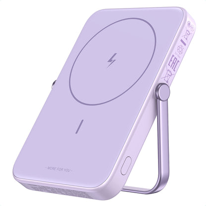 Extern batteri UGREEN PB571 Uno, 5000mAh, 20W, PD + FQI, 1 x QI - 1 x USB-C, Lila