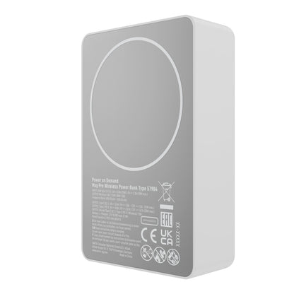 Extern trådlös batteri Varta Mag Pro, 10000mAh, 20W, 1 x QI - 2 x USB-C, Vit