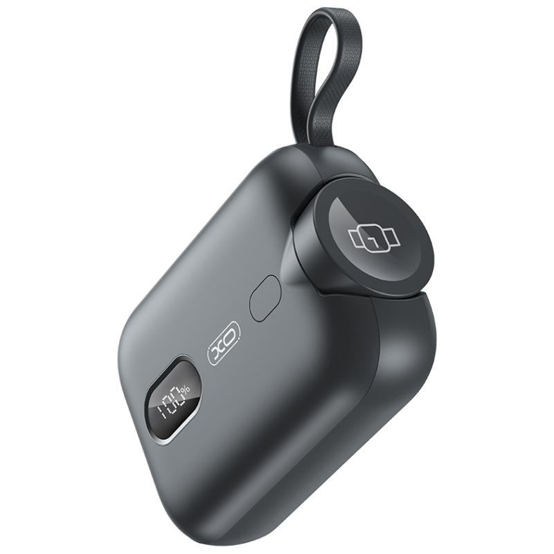 Trådlös Extern Batteri XO Design PR260, 10000mAh, 20W, PD + QI, 1 x QI - 2 x USB-C, Svart