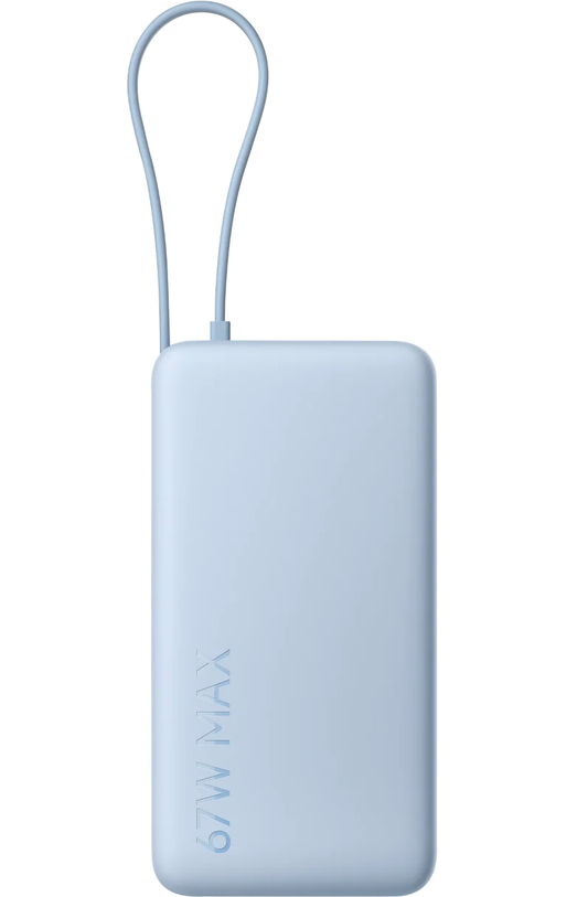 Xiaomi Extern Batteri, 20000mAh, 67W, QC + PD, 1 x USB-A - 2 x USB-C, Blå BHR08O8GL