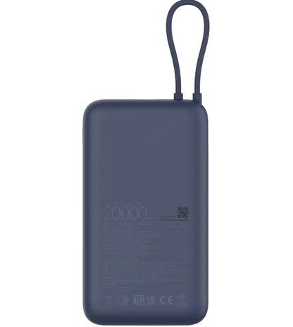 Extern batteri Xiaomi, 20000mAh, 33W, QC + PD, 1 x USB-A - 2 x USB-C, Blå BHR8975GL