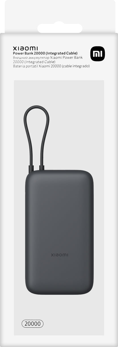 Extern batteri Xiaomi, 20000mAh, 22.5W, QC + PD, 1 x USB-A - 2 x USB-C, Grå BHR9740GL